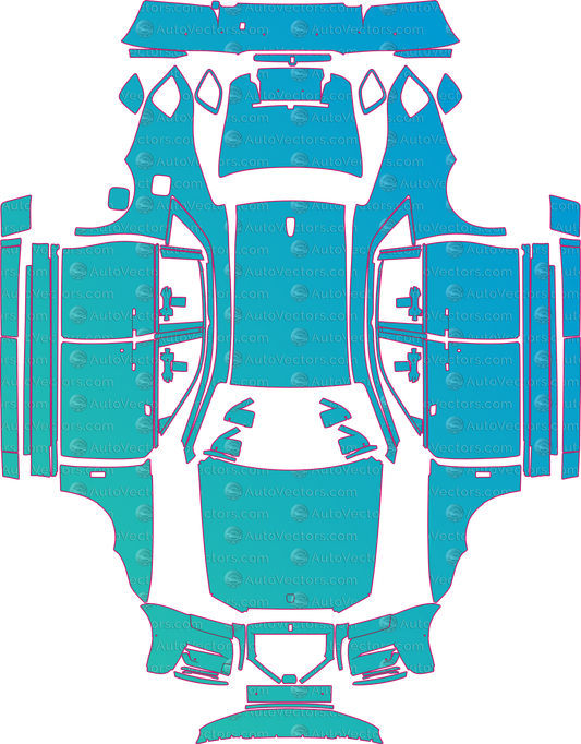 Rolls-Royce Ghost Standard Wheelbase (From 2021) Sedan pre-cut PPF pattern layout