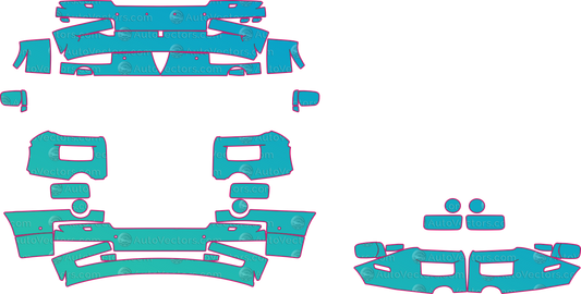 Rolls-Royce Phantom (From 2003) Saloon pre-cut PPF pattern layout