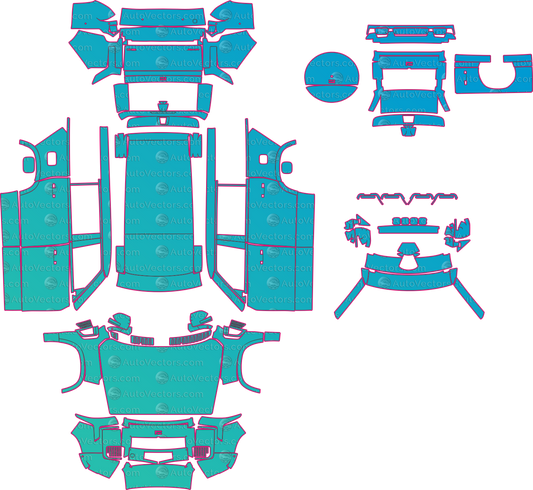 Rox 01 Base (From 2024) pre-cut PPF pattern layout