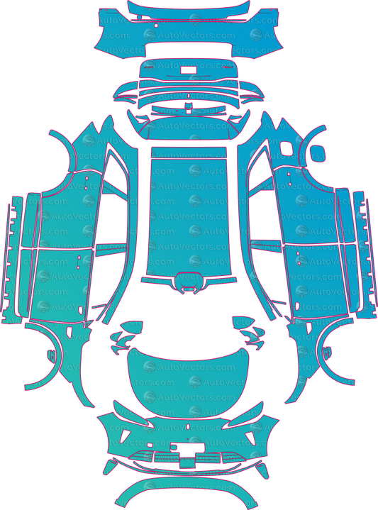 SAIC H5 Base (From 2025) pre-cut PPF pattern layout