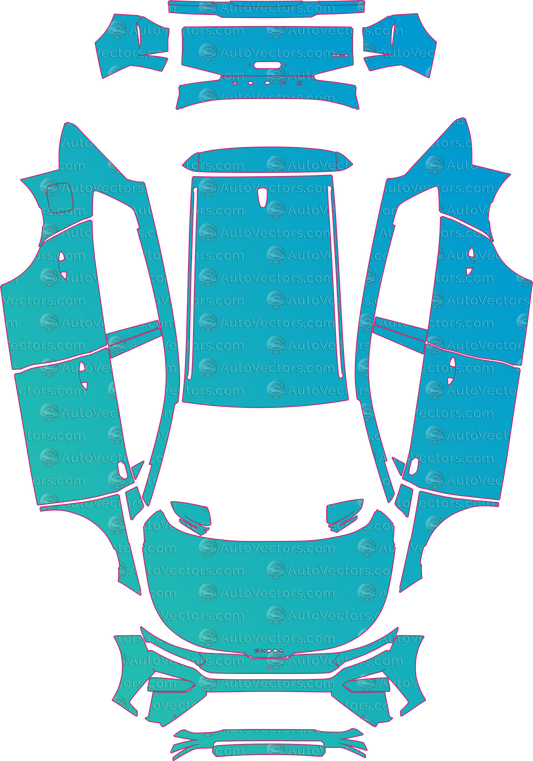 Skoda Elroq SportLine (From 2025) SUV – pre-cut PPF pattern templates, instant digital download vector cut files (CDR, AI, PDF, SVG)
