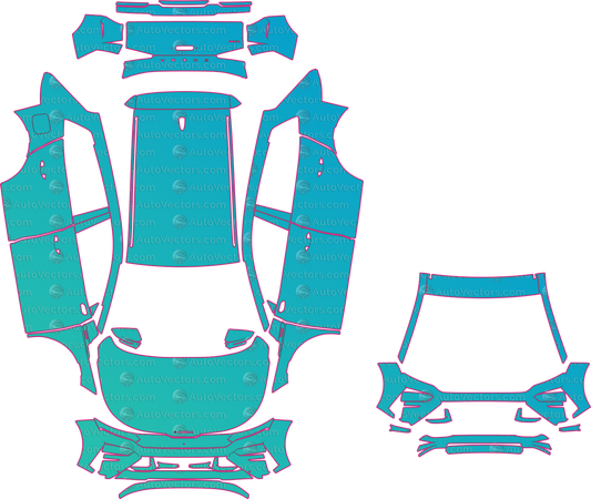 Škoda Elroq VRS (From 2025) SUV – pre-cut PPF pattern templates, instant digital download vector cut files (CDR, AI, PDF, SVG)
