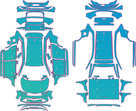 Skoda Enyaq Base (From 2025) SUV – pre-cut PPF pattern templates, instant digital download vector cut files (CDR, AI, PDF, SVG)