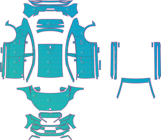 Skoda Enyaq iV 80 (From 2022) Coupe – pre-cut PPF pattern templates, instant digital download vector cut files (CDR, AI, PDF, SVG)