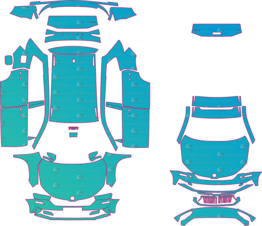 Skoda Karoq NU7 SE Drive (From 2022) SUV – pre-cut PPF pattern templates, instant digital download vector cut files (CDR, AI, PDF, SVG)