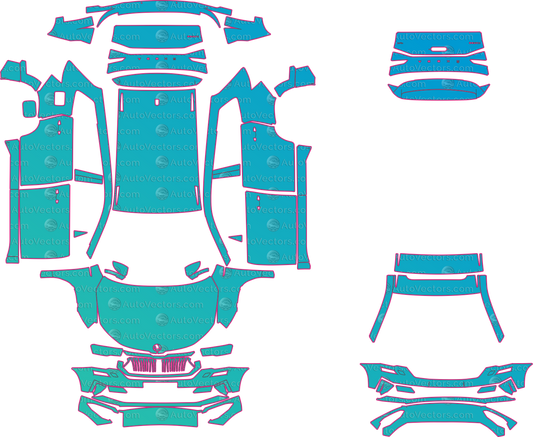 Skoda Karoq Sportline (From 2022) SUV – pre-cut PPF pattern templates, instant digital download vector cut files (CDR, AI, PDF, SVG)