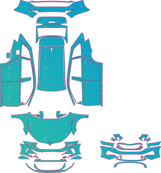 Skoda Octavia Mk4 VRS (From 2025) Estate – pre-cut PPF pattern templates, instant digital download vector cut files (CDR, AI, PDF, SVG)