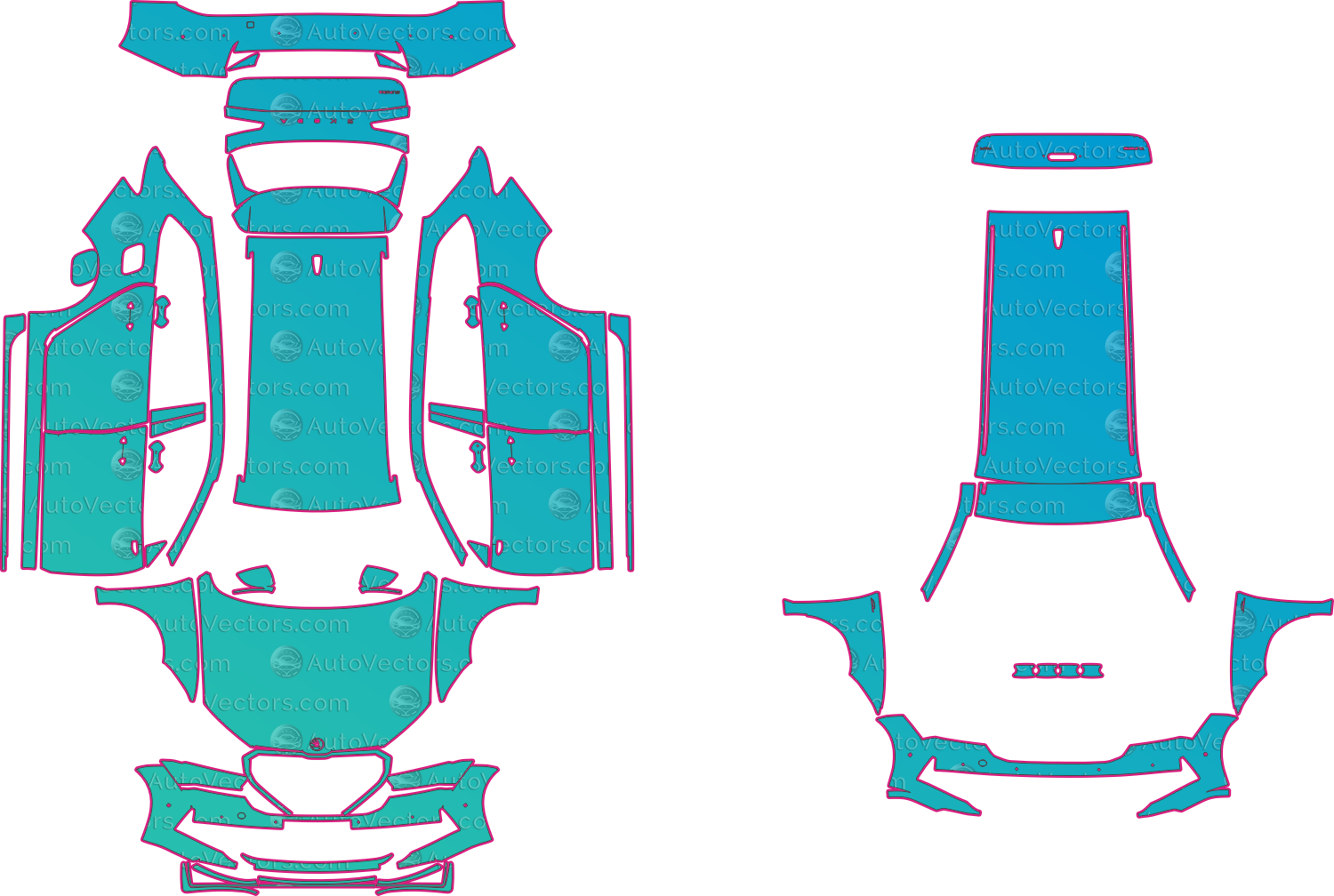 Skoda Superb SE L (From 2024) Estate – pre-cut PPF pattern templates, instant digital download vector cut files (CDR, AI, PDF, SVG)