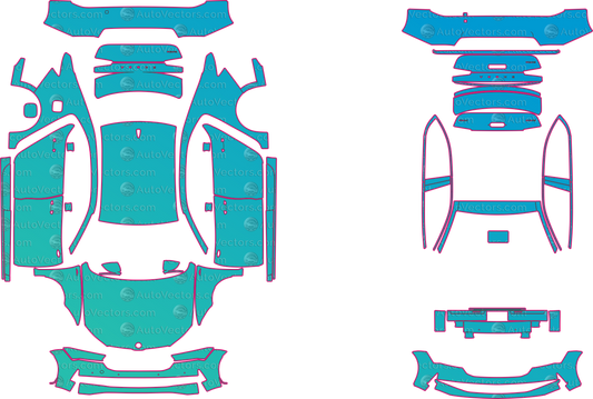Skoda Superb SE L (From 2024) Hatchback – pre-cut PPF pattern templates, instant digital download vector cut files (CDR, AI, PDF, SVG)