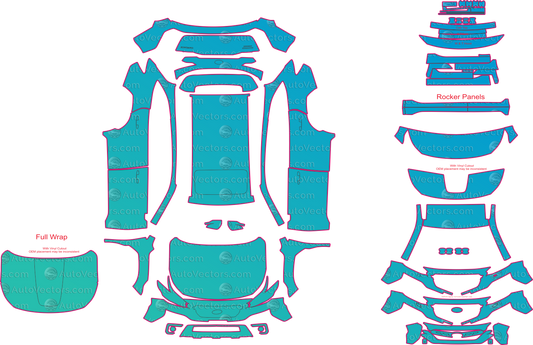 Subaru Outback Base EU (From 2021) Wagon Pre-Cut PPF Pattern Templates – pre-cut PPF pattern templates, digital download vector files (CDR, AI, PDF, DXF, SVG)
