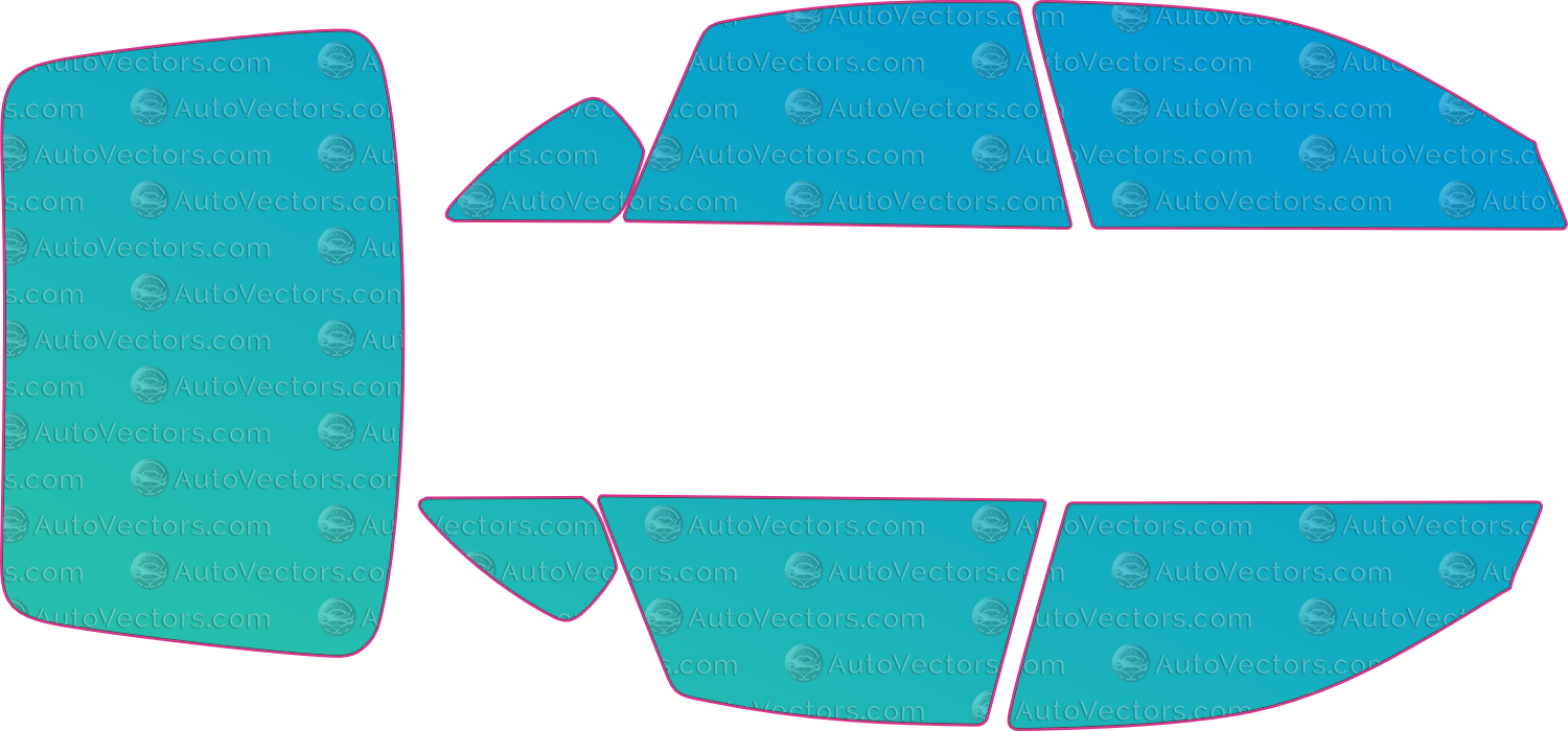 Subaru Outback BL (2005-2007) Sedan – window tint pre-cut templates, instant digital download vector cut files (CDR, AI, PDF, SVG)