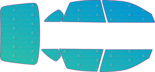 Subaru Outback BL (2005-2007) Sedan – window tint pre-cut templates, instant digital download vector cut files (CDR, AI, PDF, SVG)