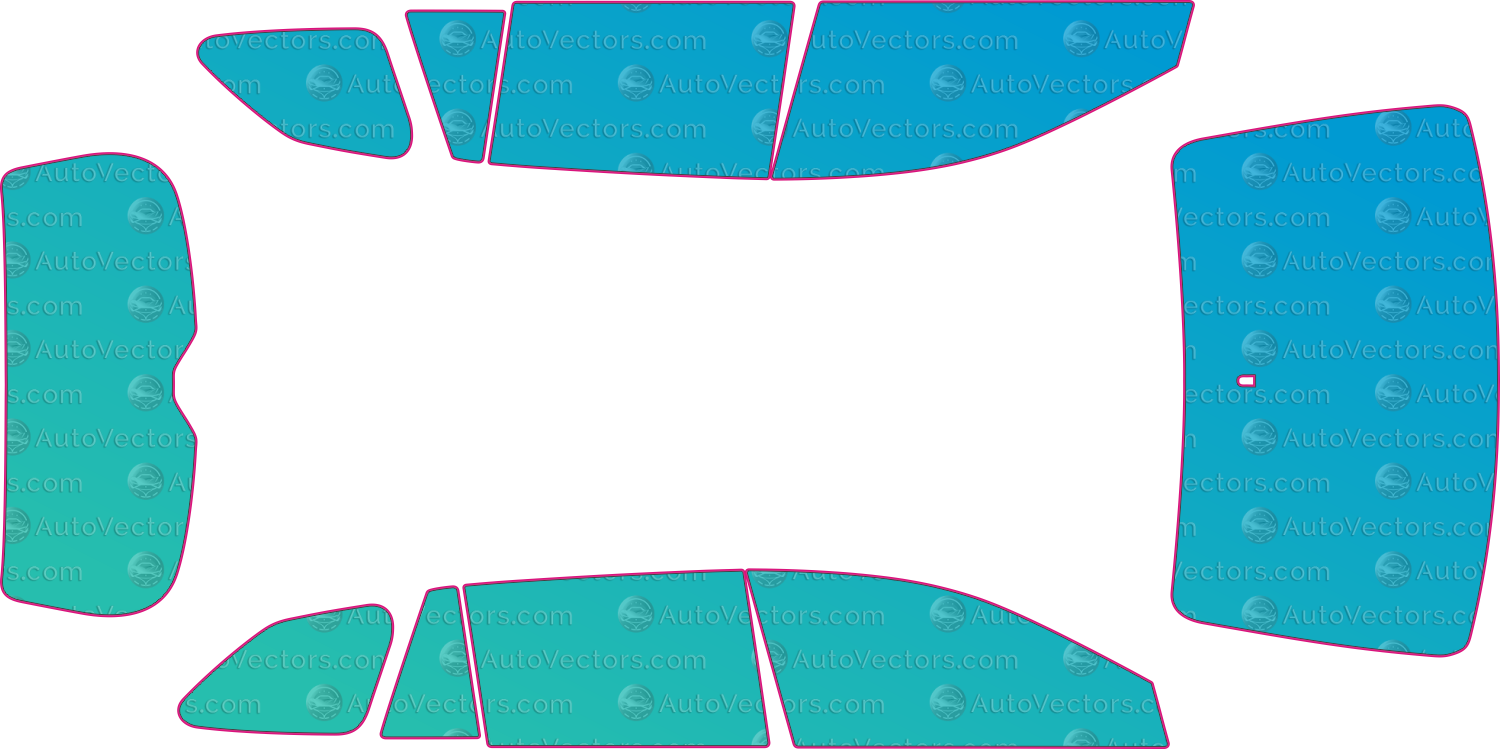 Subaru Outback BR (From 2010) Wagon – window tint pre-cut templates, instant digital download vector cut files (CDR, AI, PDF, SVG)