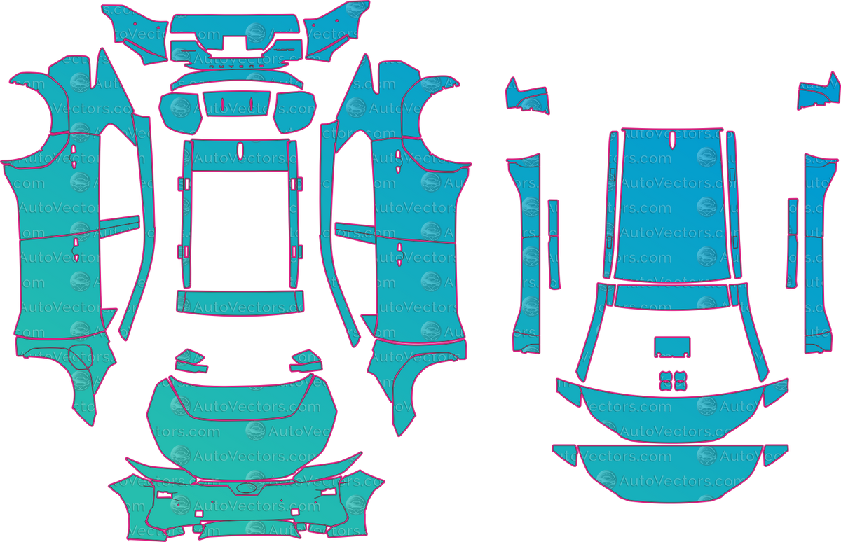 Subaru Solterra Base (From 2026) SUV pre-cut PPF pattern layout