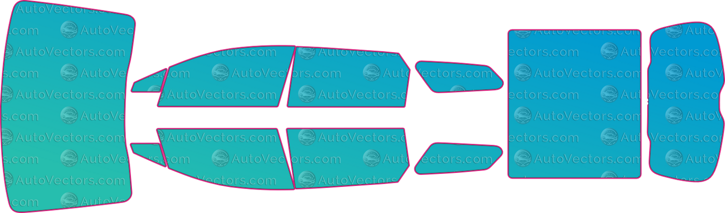 Subaru Trailseeker (From 2026) SUV Window Tint Pre-cut Templates – window tint pre-cut templates, digital download vector files (CDR, AI, PDF, DXF, SVG)