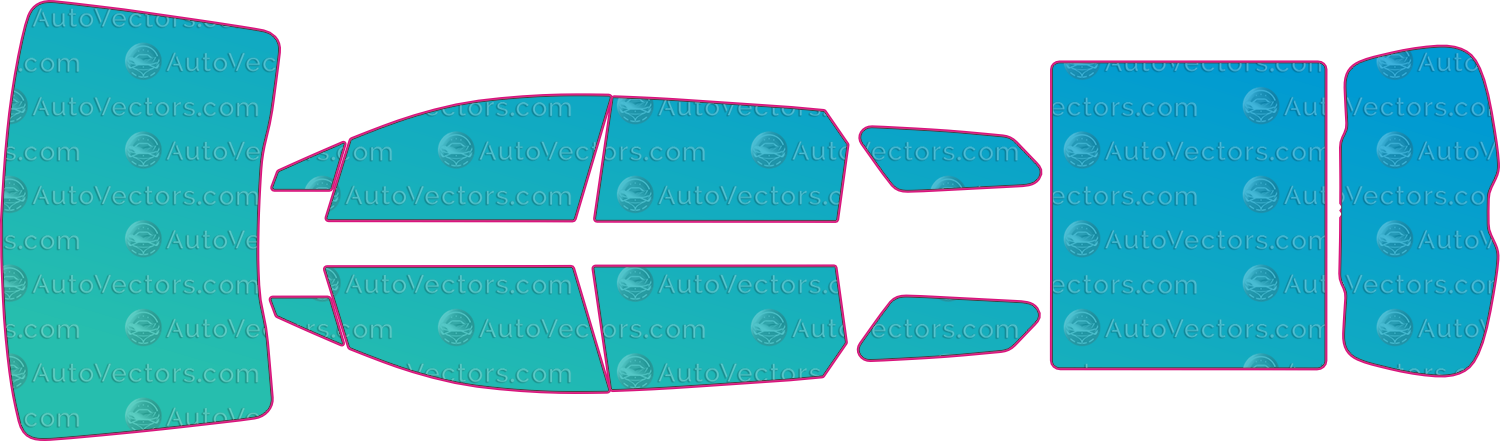 Subaru Trailseeker (From 2026) SUV Window Tint Pre-cut Templates – window tint pre-cut templates, digital download vector files (CDR, AI, PDF, DXF, SVG)