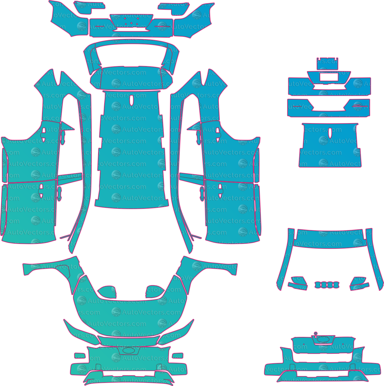 Subaru Trailseeker US (From 2026) SUV – pre-cut PPF pattern templates, instant digital download vector cut files (CDR, AI, PDF, SVG)