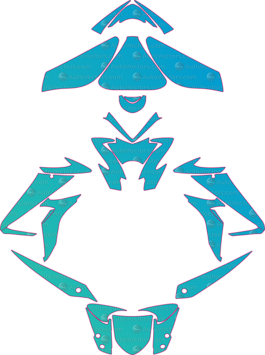Suzuki GSX-S1000 Base (From 2015) Moto motorcycle PPF pattern layout