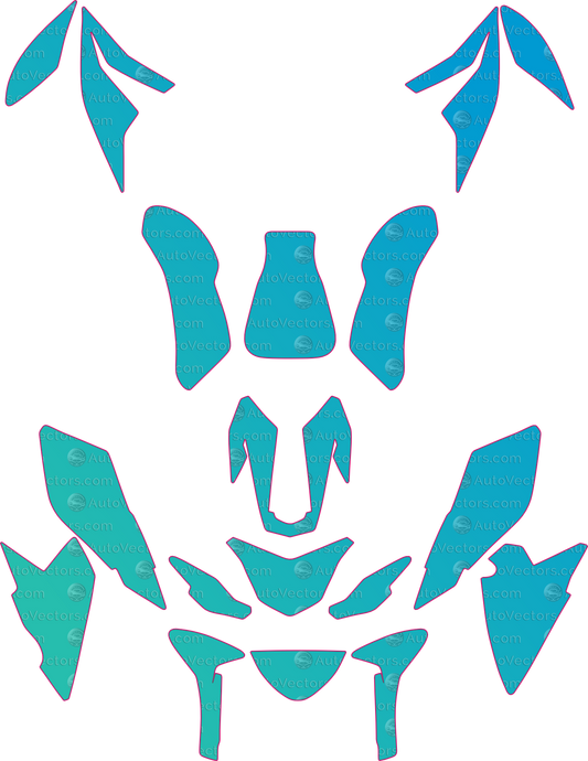 Suzuki GSX-S750 Base (From 2017) Moto motorcycle PPF pattern layout