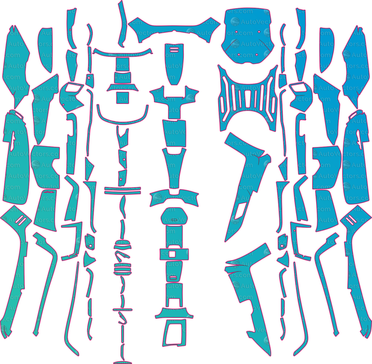 Suzuki Lumi Haojue 125 (From 2022) Moto motorcycle PPF pattern layout
