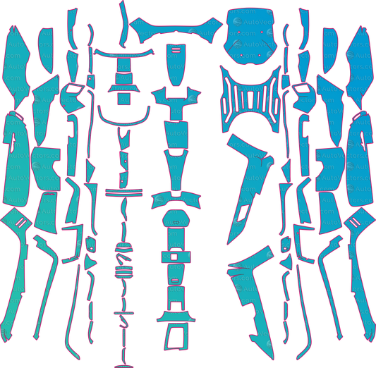 Suzuki Lumi Haojue 125 (From 2022) Moto motorcycle PPF pattern layout
