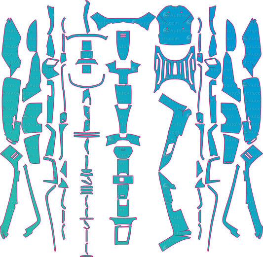 Suzuki Lumi Haojue 125 (From 2025) Moto motorcycle PPF pattern layout