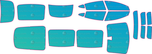 Tesla Model 3 Base (2021-2022) Sedan – window tint pre-cut templates, instant digital download vector cut files (CDR, AI, PDF, SVG)
