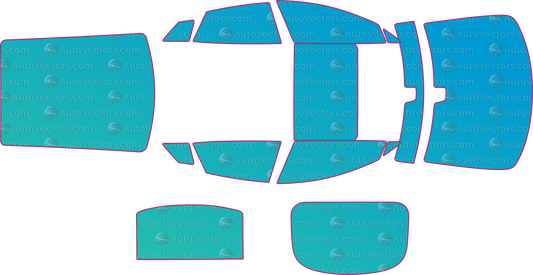 Tesla Model S Base (2012-2020) – window tint pre-cut templates, instant digital download vector cut files (CDR, AI, PDF, SVG)