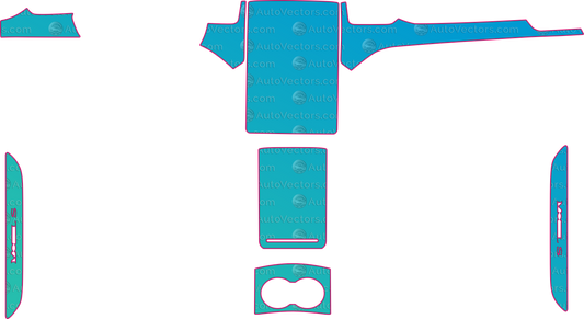 Tesla Model S base (2013-2017) Sedan Interior Pre-Cut PPF Pattern Templates – interior pre-cut PPF pattern templates, digital download vector files (CDR, AI, PDF, DXF, SVG)