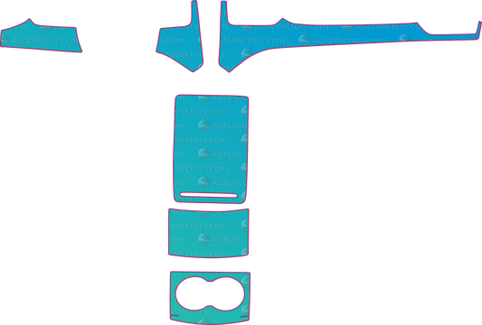 Tesla Model S Base (2016-2024) Sedan Interior Pre-Cut PPF Pattern Templates – interior pre-cut PPF pattern templates, digital download vector files (CDR, AI, PDF, DXF, SVG)