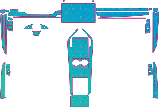 Tesla Model S Plaid (From 2026) Sedan Interior Pre-Cut PPF Pattern Templates – interior pre-cut PPF pattern templates, digital download vector files (CDR, AI, PDF, DXF, SVG)