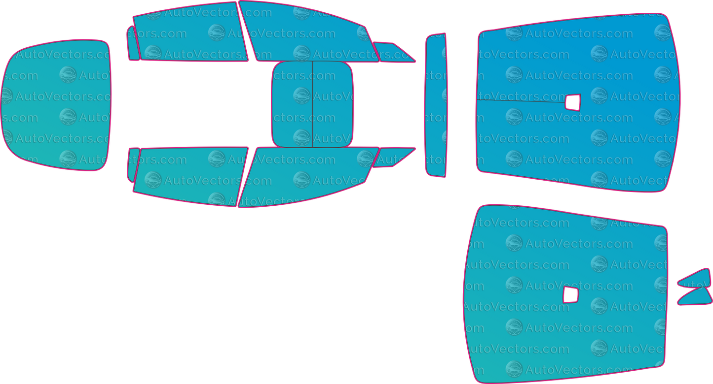 Tesla Model X Base (2016-2023) SUV Window Tint Pre-cut Templates – window tint pre-cut templates, digital download vector files (CDR, AI, PDF, DXF, SVG)