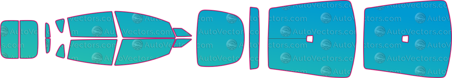 Tesla Model X Base (From 2024) SUV Window Tint Pre-cut Templates – window tint pre-cut templates, digital download vector files (CDR, AI, PDF, DXF, SVG)