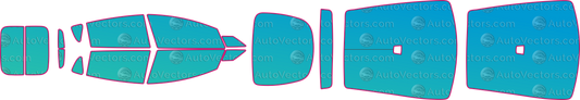 Tesla Model X Base (From 2024) SUV Window Tint Pre-cut Templates – window tint pre-cut templates, digital download vector files (CDR, AI, PDF, DXF, SVG)
