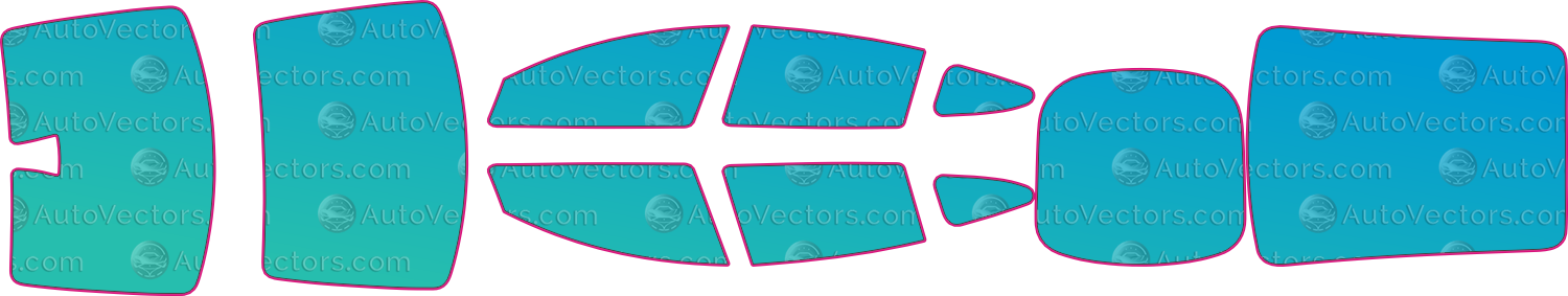Tesla Model Y L Base (From 2025) SUV Window Tint Pre-cut Templates – window tint pre-cut templates, digital download vector files (CDR, AI, PDF, DXF, SVG)