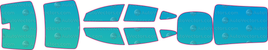 Tesla Model Y L Base (From 2025) SUV Window Tint Pre-cut Templates – window tint pre-cut templates, digital download vector files (CDR, AI, PDF, DXF, SVG)