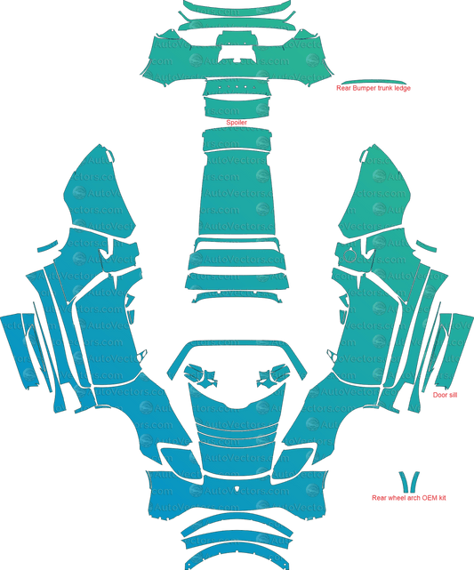 Tesla Roadster Base (From - 2010) Roadster pre-cut PPF vector template download
