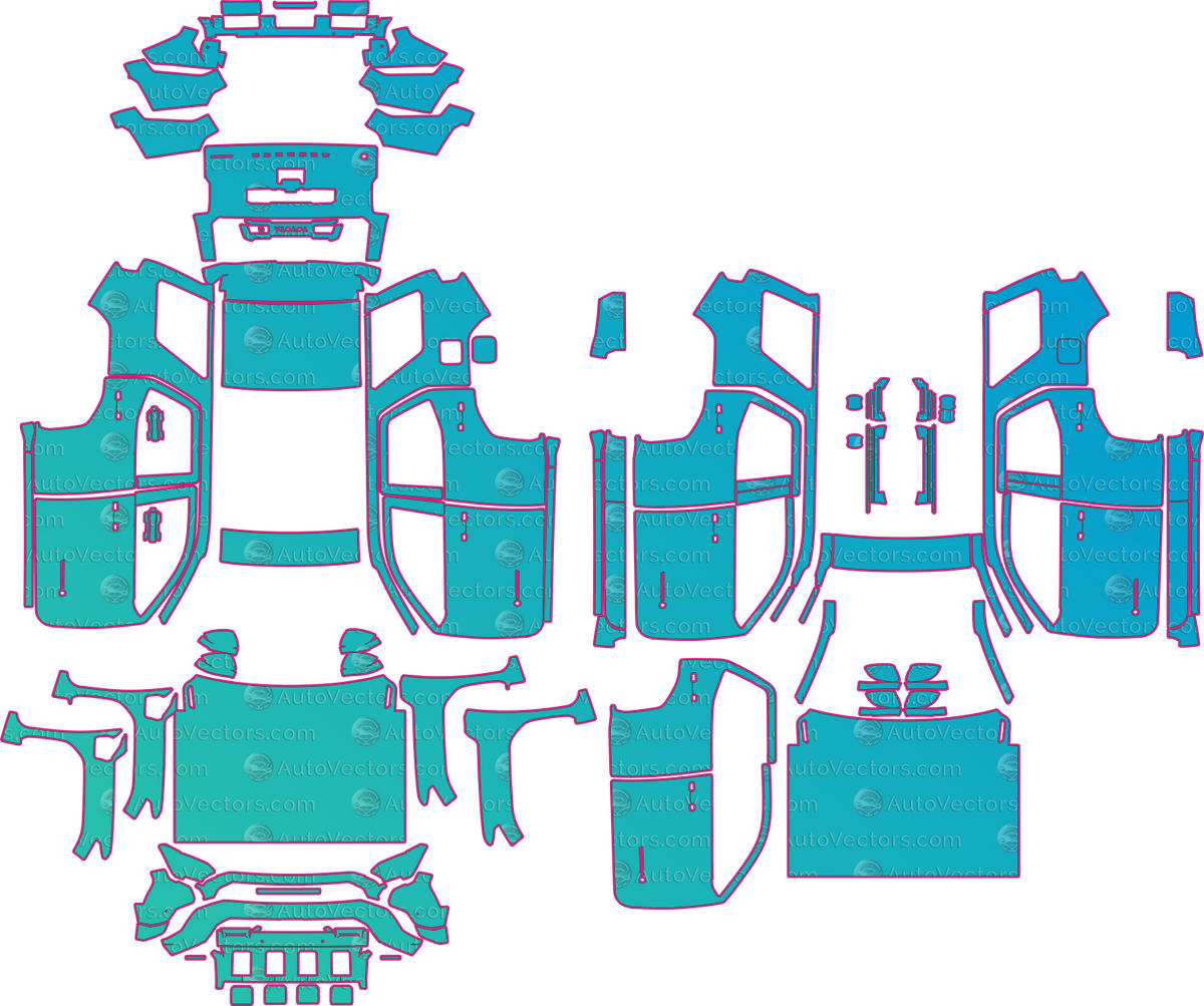 Toyota 4Runner Trailhunter (From 2025) SUV pre-cut PPF pattern layout
