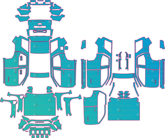 Toyota 4Runner Trailhunter (From 2025) SUV pre-cut PPF pattern layout