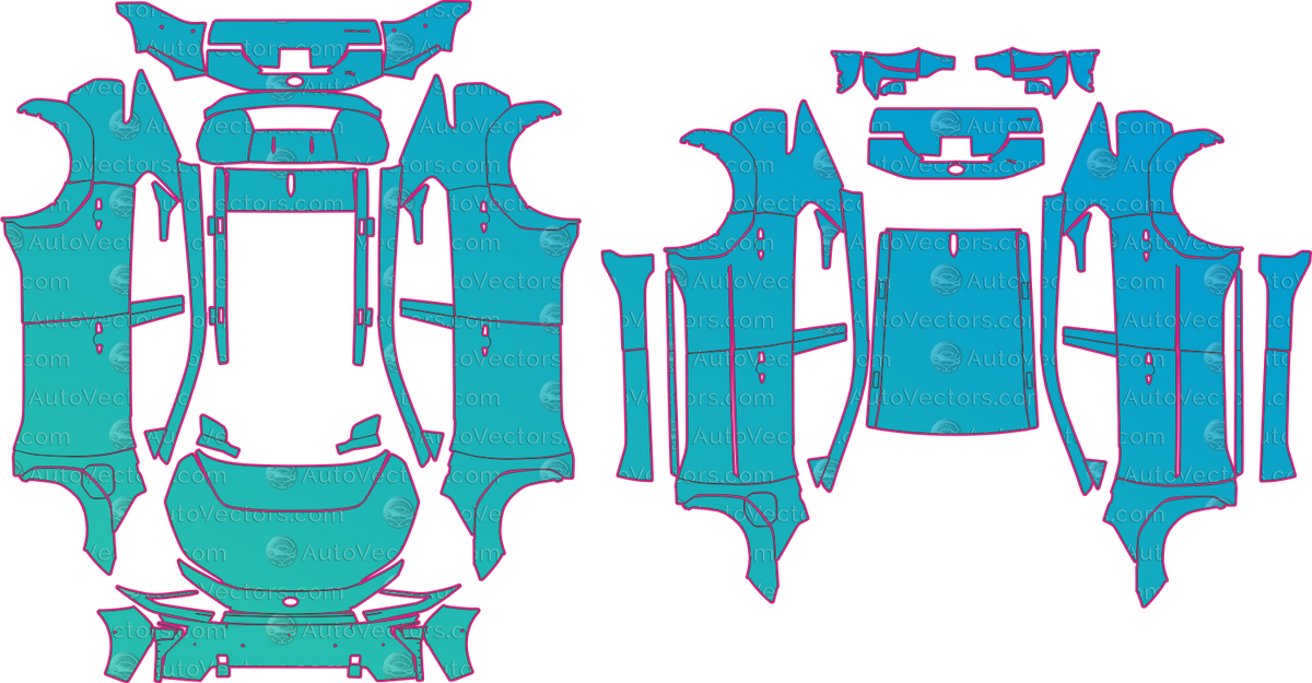 Toyota bZ Limited (From 2026) Sedan pre-cut PPF pattern layout