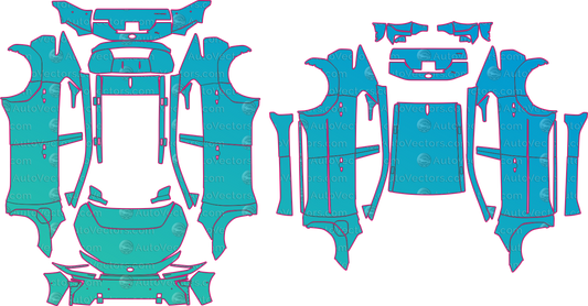 Toyota bZ Limited (From 2026) Sedan pre-cut PPF pattern layout