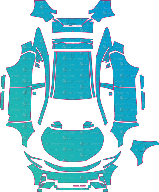 Toyota C-HR+ (From 2026) SUV – pre-cut PPF pattern templates, instant digital download vector cut files (CDR, AI, PDF, SVG)