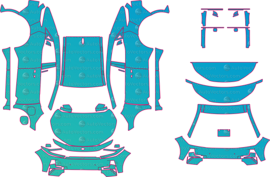 Toyota C-HR Base (From 2026) SUV pre-cut PPF pattern layout