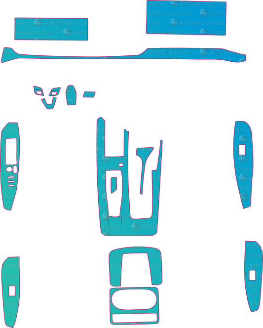 Toyota Camry Base (From 2024) Interior – interior pre-cut PPF pattern templates, instant digital download vector cut files (CDR, AI, PDF, SVG)