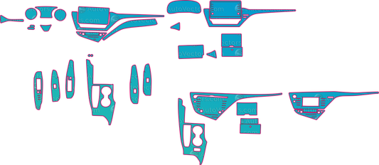 Toyota Camry V2 (From 2020) Interior – interior pre-cut PPF pattern templates, instant digital download vector cut files (CDR, AI, PDF, SVG)