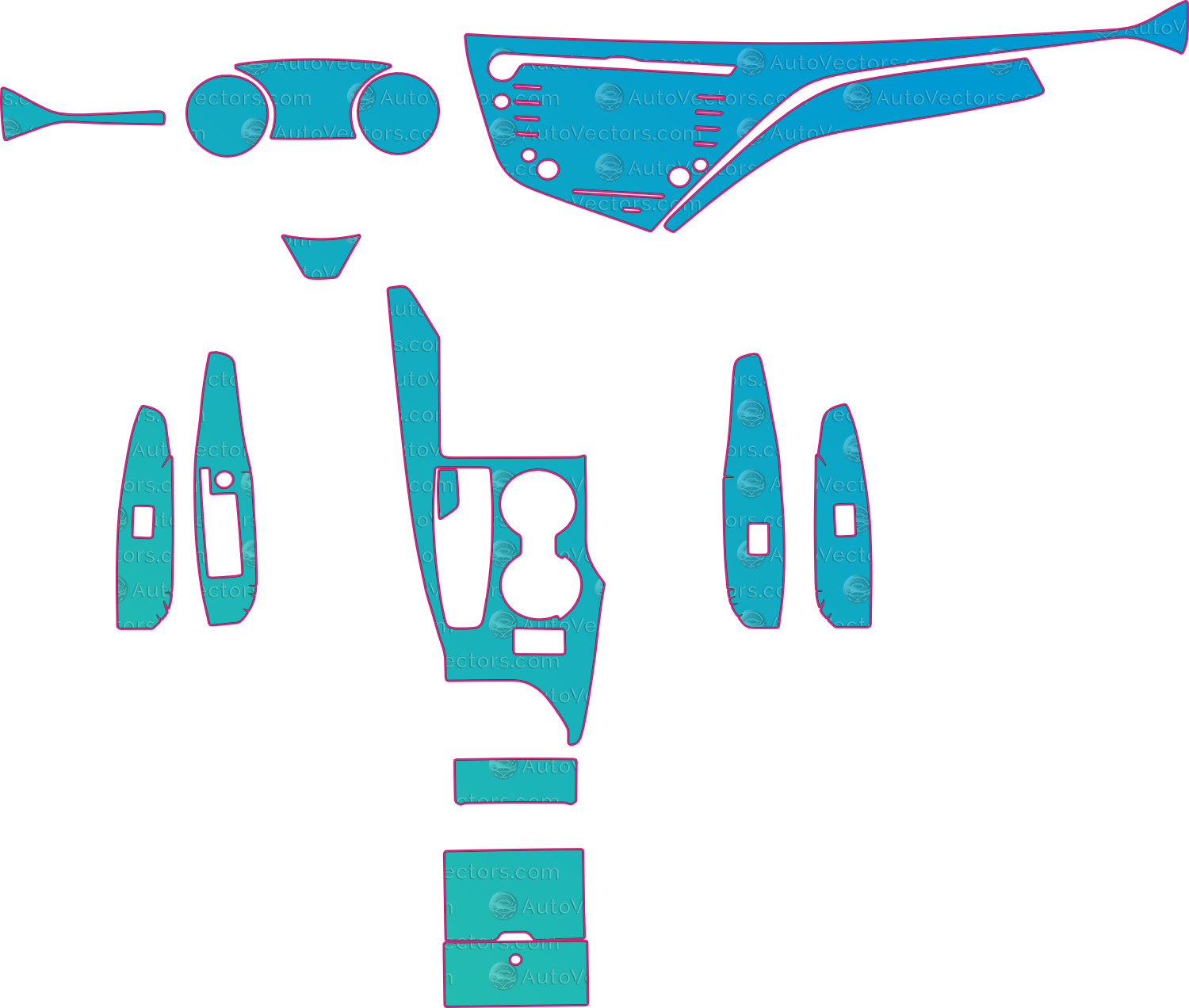 Toyota Camry XV70 Base (From 2018) Sedan – pre-cut PPF pattern templates, instant digital download vector cut files (CDR, AI, PDF, SVG)