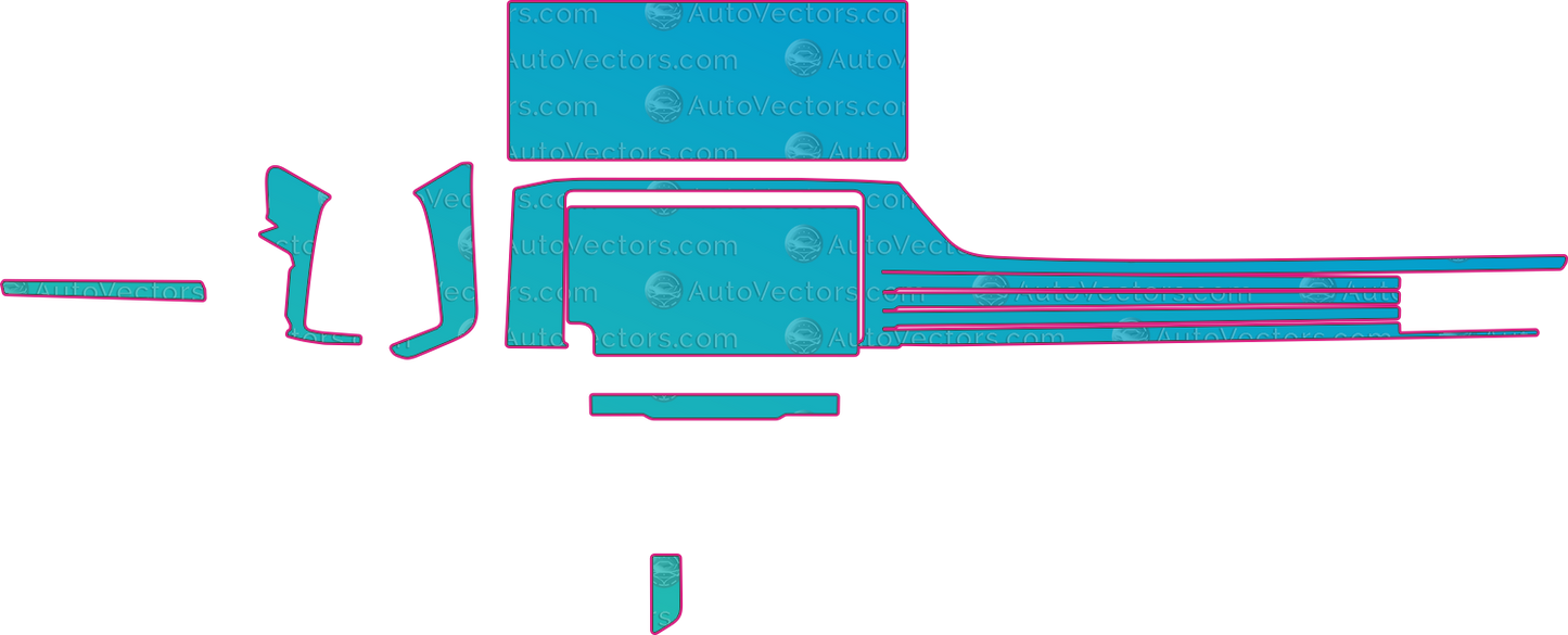 Toyota Camry XV80 Base 2 (From 2025) Interior – interior pre-cut PPF pattern templates, instant digital download vector cut files (CDR, AI, PDF, SVG)