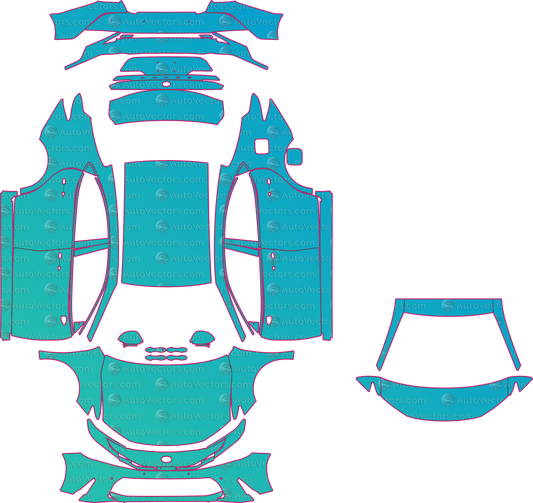 Toyota Camry XV80 Executive (From 2024) Sedan – pre-cut PPF pattern templates, instant digital download vector cut files (CDR, AI, PDF, SVG)