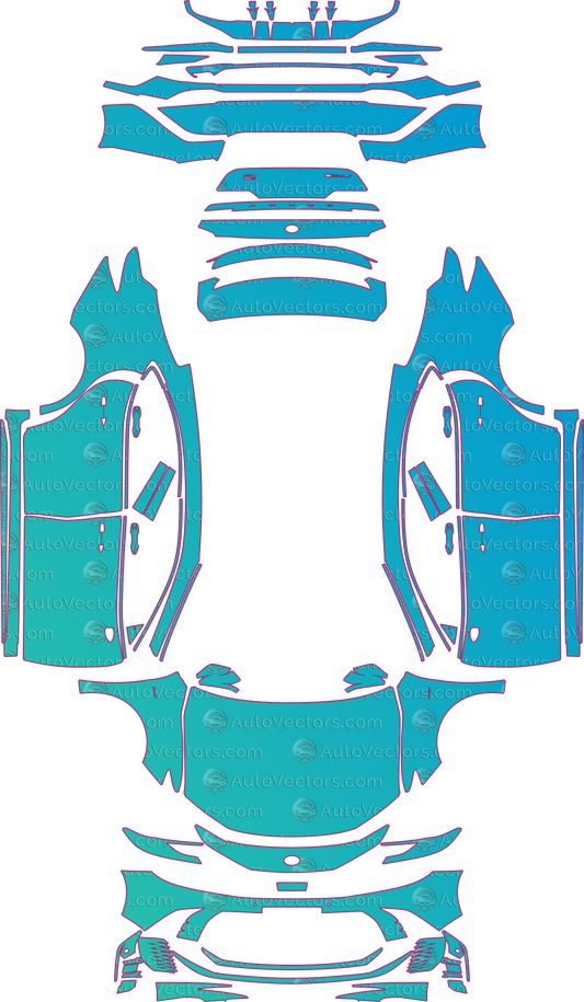 Toyota Camry XV80 Sport (From 2025) Sedan – pre-cut PPF pattern templates, instant digital download vector cut files (CDR, AI, PDF, SVG)