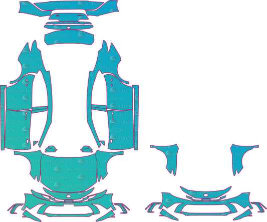 Toyota Camry XV80 XSE (From 2025) Sedan – pre-cut PPF pattern templates, instant digital download vector cut files (CDR, AI, PDF, SVG)